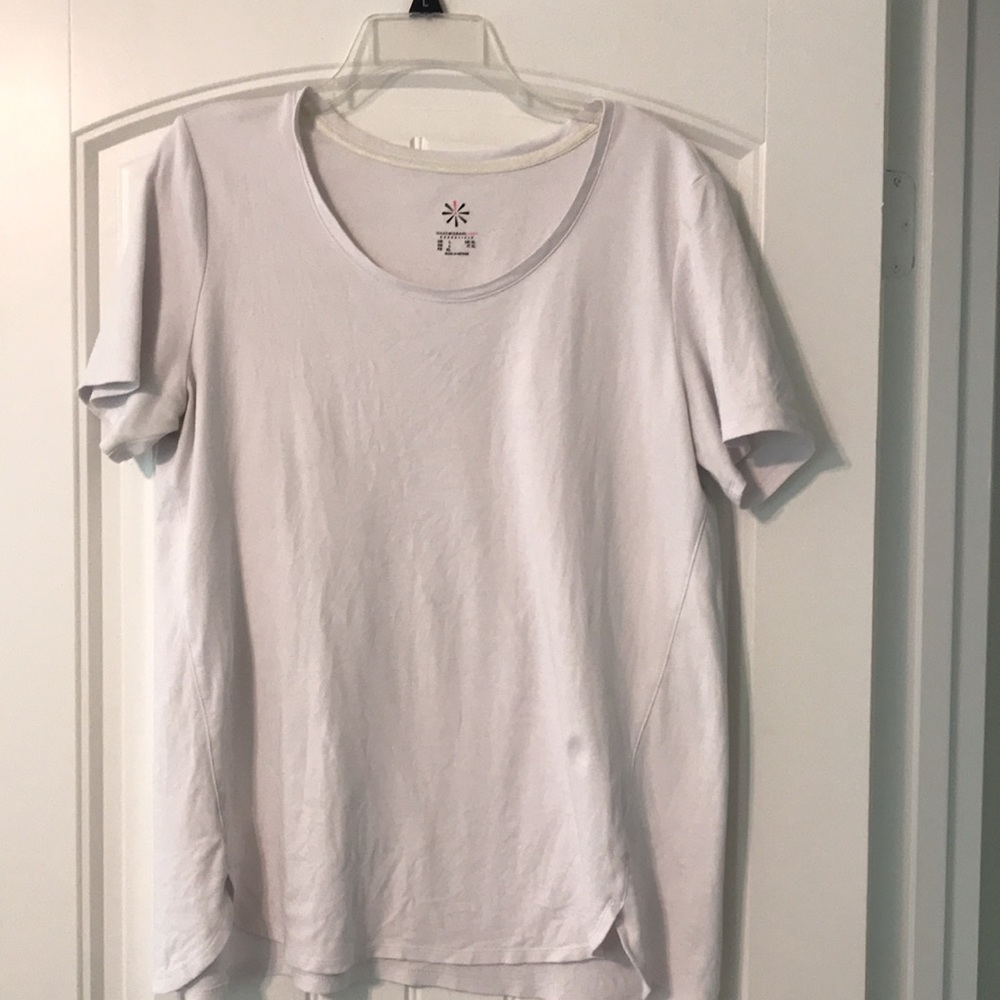 Isaac Mizrahi white cotton Pima shirt